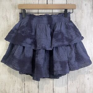 aerie Navy Blue Tiered Mini Skirt